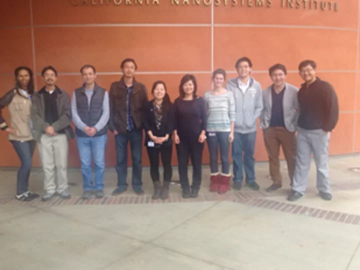 Li Lab group standing outside UCLA building.
